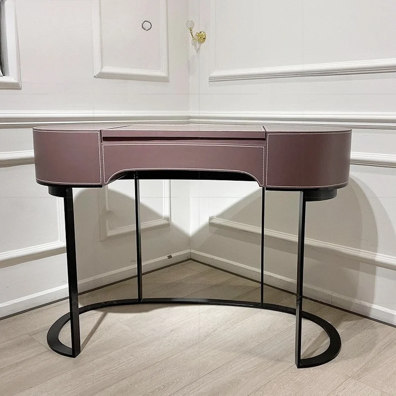 

Italian Bedroom Dresser Foldable Dressing Mirror Modern Light Luxury Simple Curved Whole House Furniture