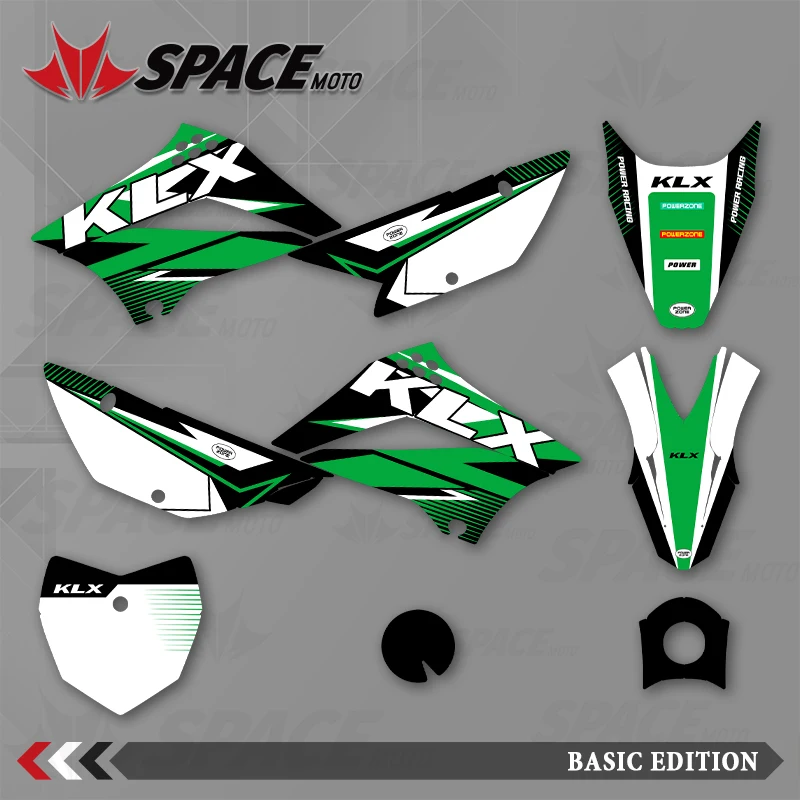 

SPACE MOTO графический фон наклейки наклейки мотоцикл для KAWASAKI 10-20 KLX110
