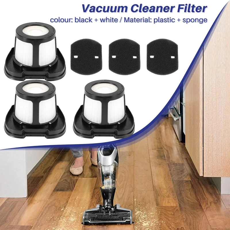ตัวกรอง 3 แพ็คสําหรับ Bissell 2390 2390A 2389 ยางลบผมสัตว์เลี้ยงไร้สายสัตว์เลี้ยงเครื่องดูดฝุ่นมือ Part 614212 1614203 1614204