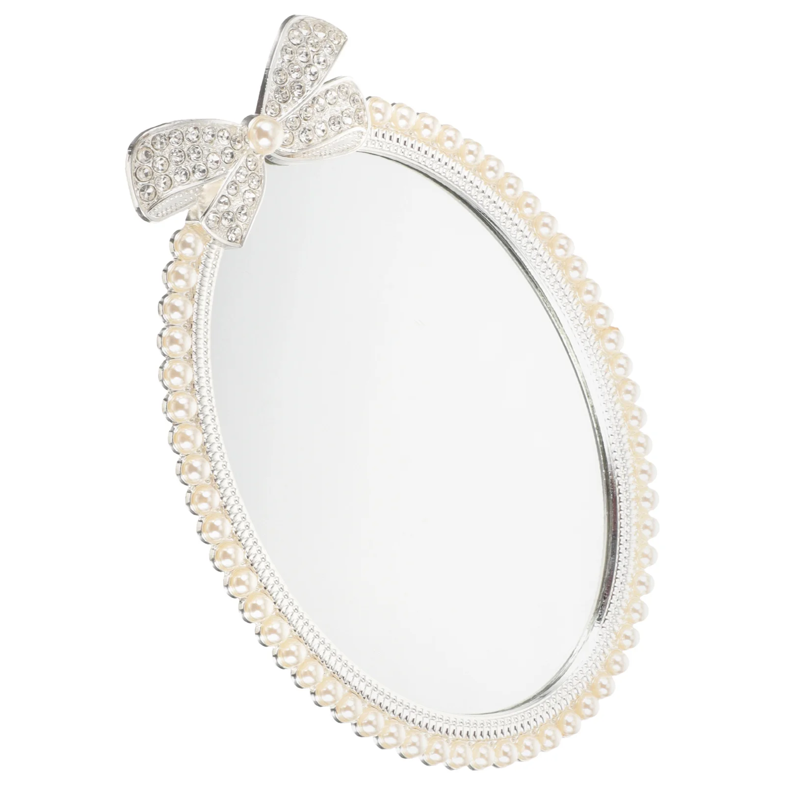 مرآة مكياج أنيقة على الطراز الأوروبي، مرآة سطح المكتب، حواف ناعمة، تصميم قديم، زينة عالية الوضوح