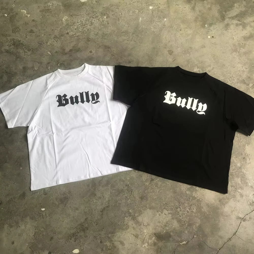 Frog Drift BULLY KANYE WEST moda ropa de calle de la mejor calidad camiseta Casual suelta de gran tamaño Tops 100% Camiseta de algodón para hombres Unisex