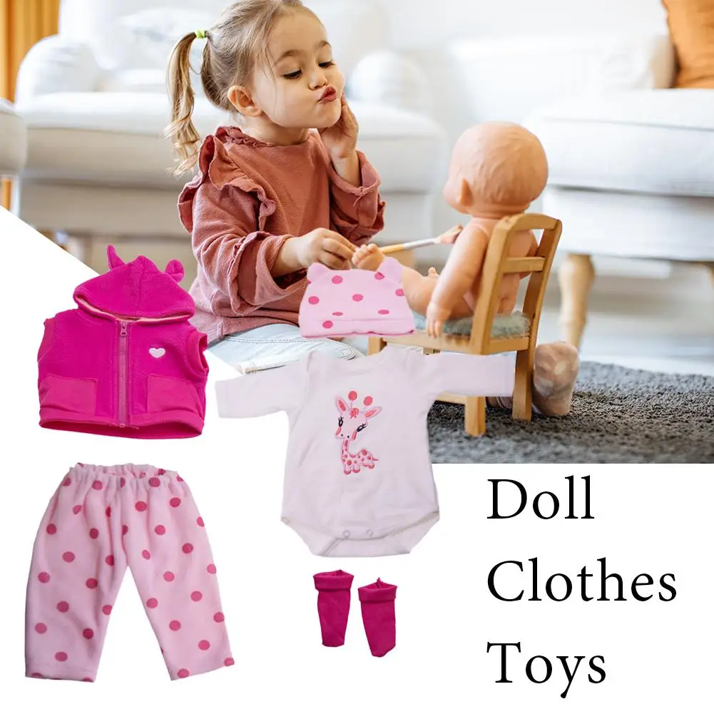 Doll Clothes For 43cm Baby Doll Jacket Clothes Pants Set For 17