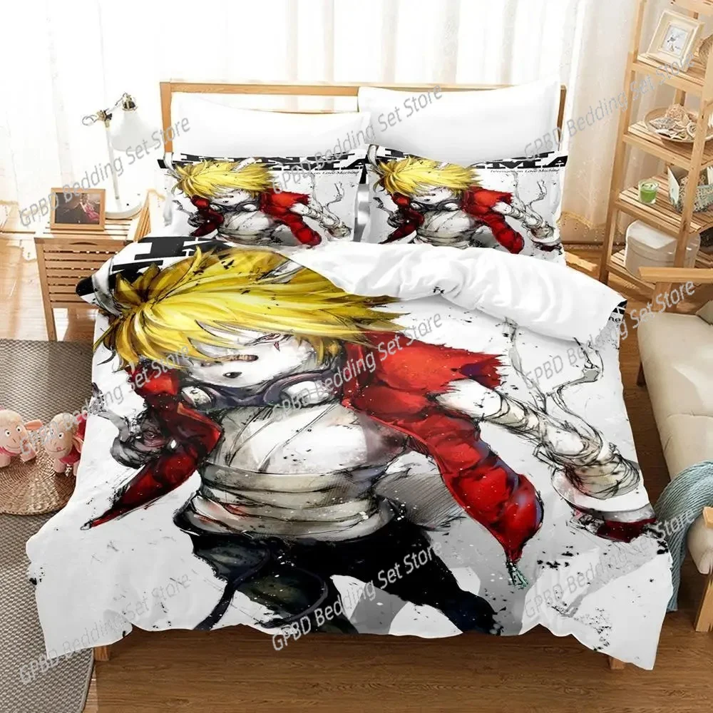 موضة ثلاثية الأبعاد طباعة الصيف الحروب الملك كازما طقم سرير الكرتون أنيمي ثلاث قطع مجموعة الكبار طفل غرفة نوم حاف مجموعات المنسوجات المنزلية #4