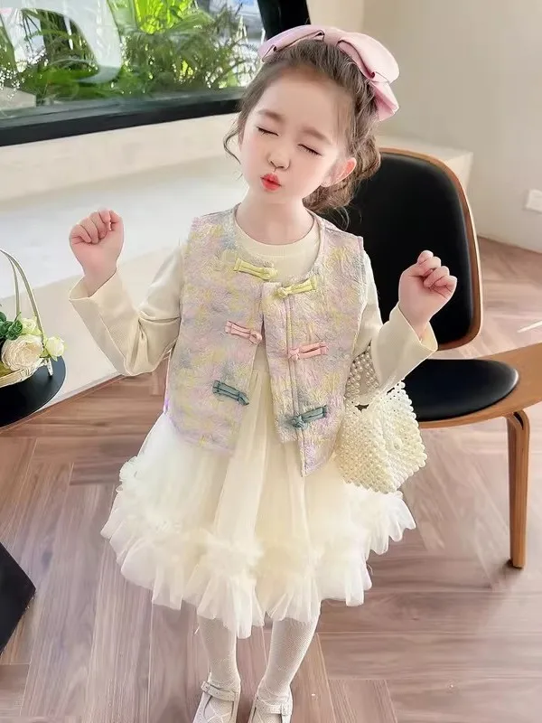 set-gilet-e-vestito-stile-principessa-per-bambine-completo-primaverile-e-autunnale-con-bottoni-abbigliamento-elegante-e-confortevole-in-due-pezzi