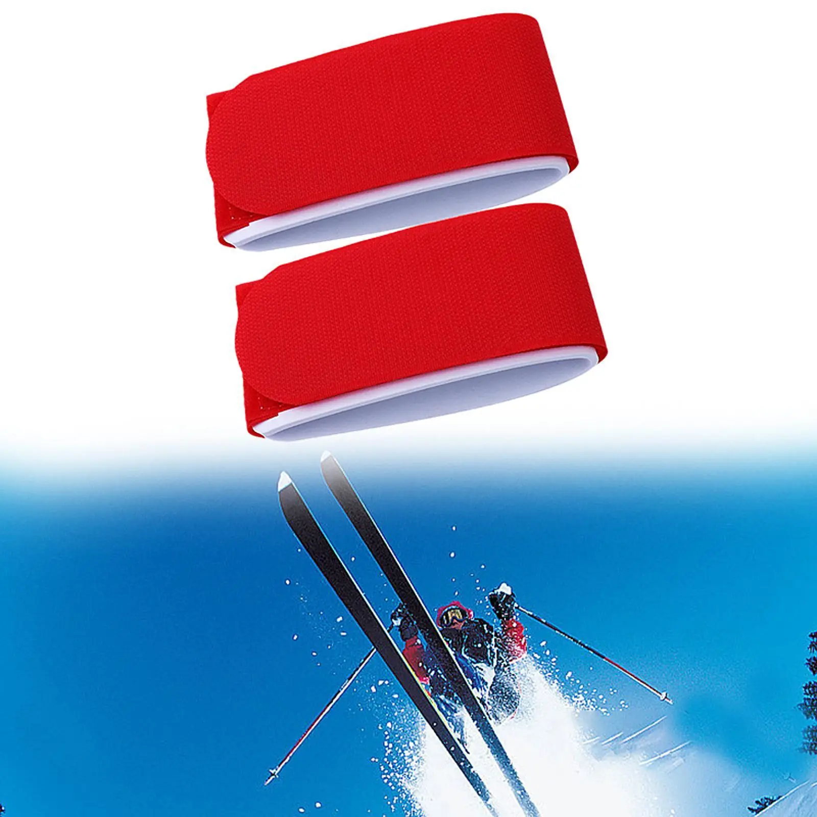 Nylon Ski Straps with EVA Padding Multi Purpose Fastener Wraps Snowboard Carry Tie for Winter Trips