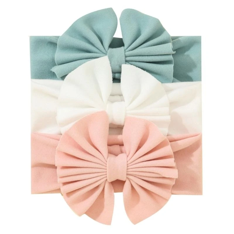 

JU64 3Pcs/Lot Baby Headbands For Children Elastic Baby Girls Turban Kids Hair Bands Newborn Headwrap Baby Hair Accessories