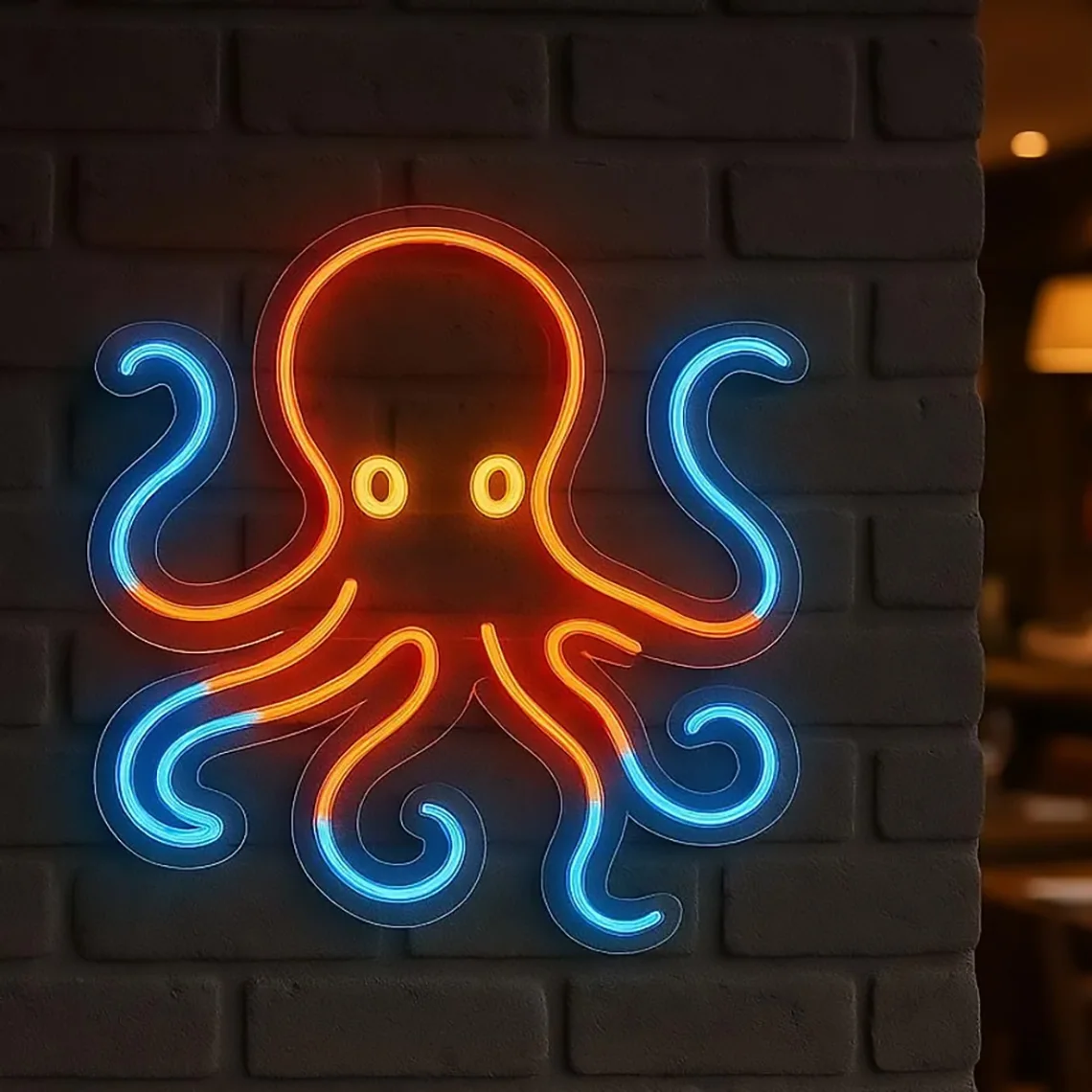 Seafood Neon Sign Shrimp Crab Octopus Shell Fish Neon Seafood Bar Restaurant Art Wall Decor