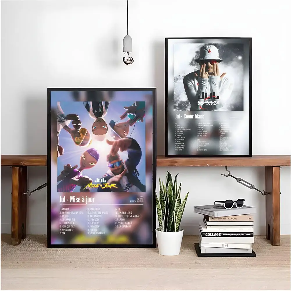 شعبية مغني الراب J-Jul اللوحة الخط HD طباعة شخصية قماش جدار جدارية الفن صور لغرفة المعيشة ديكور المنزل