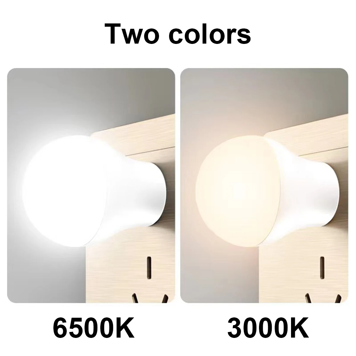 USB Night Light Mini LED Lights Cool White Portable Home USB Night Book Light Reading Computer Powered Interior Lighting Table