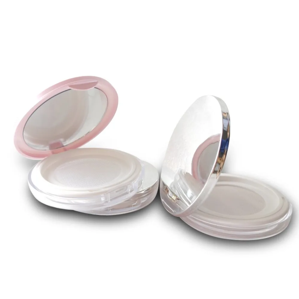 Portable 5g Powder Box Ultra-thin Empty Makeup Jar Plastic with Mirror Cosmetics Container Outdoor