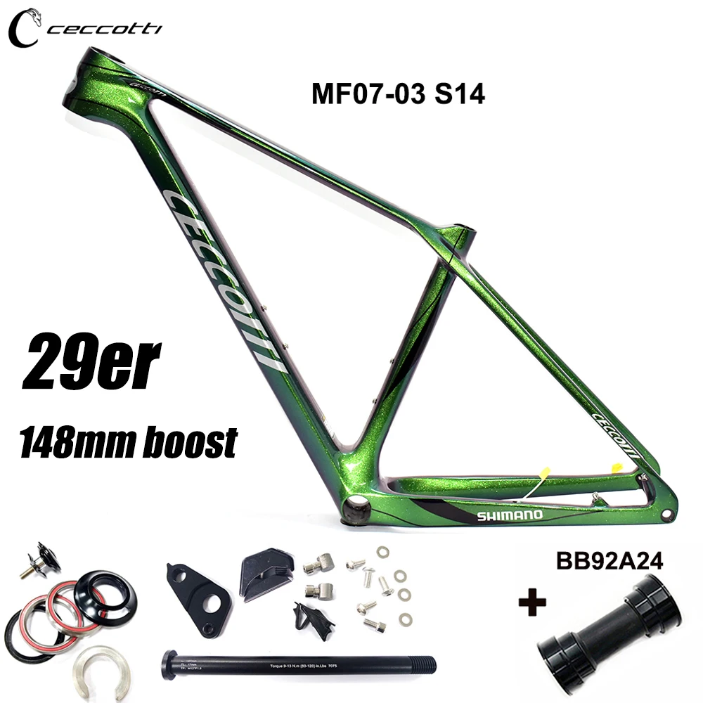 Carbon Bicycle Frameset, 29er Bike Frame, Thru Axle Boost, MTB, 2023, 148*12mm Mountain Bike Frames