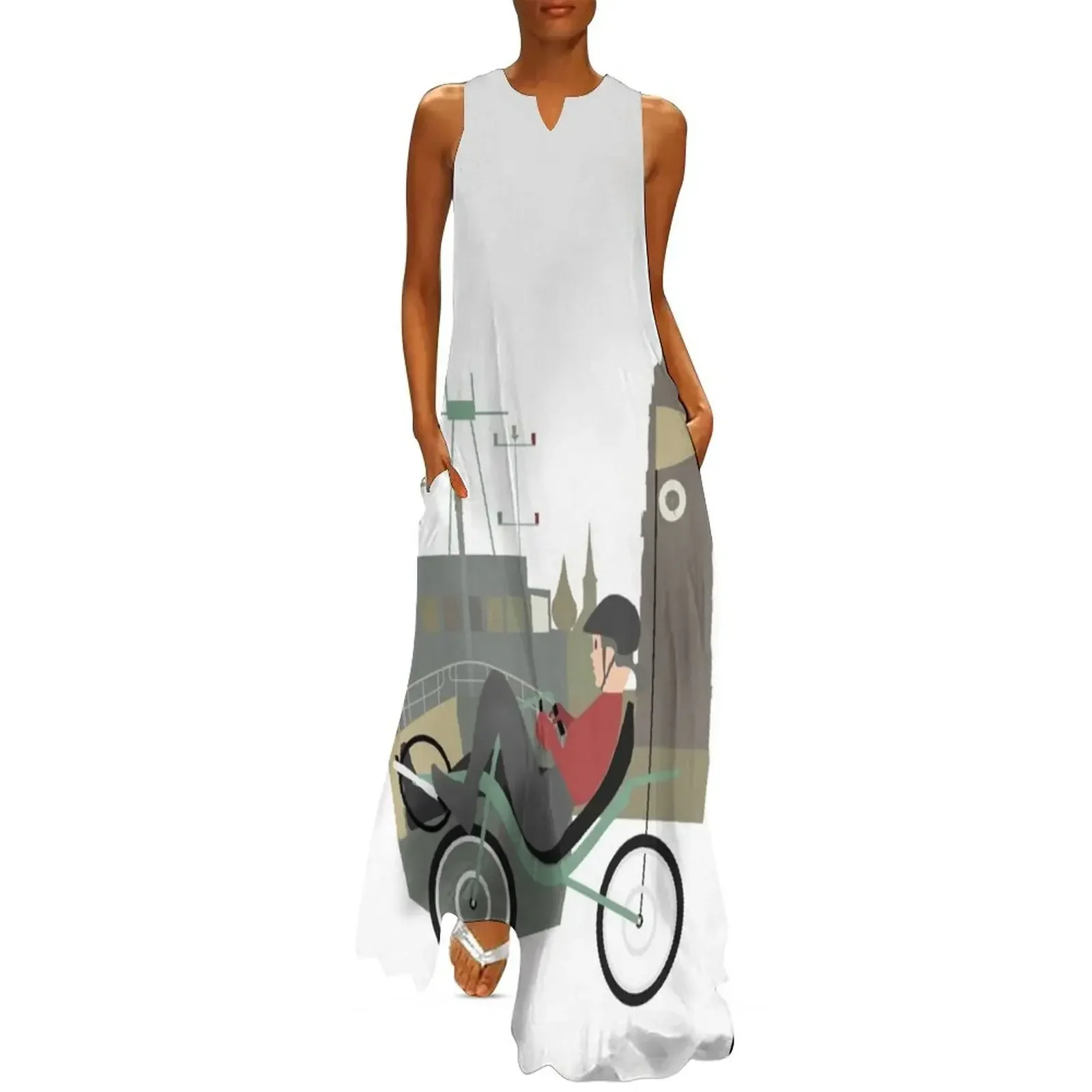 

Recumbent city drive Long Dress Women's clothing Summer women's clothing woman dress Dress