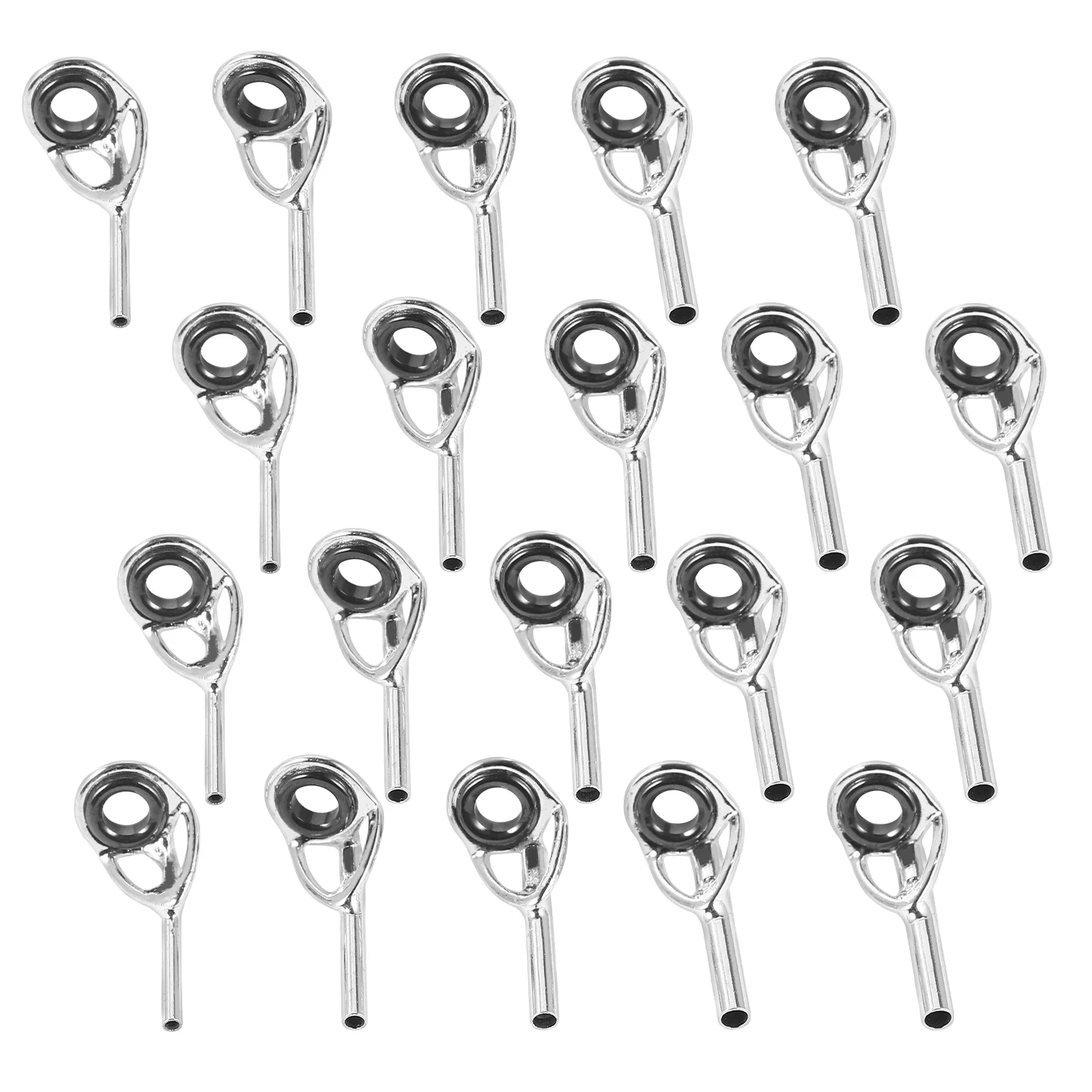 20 Pcs Rocky Pole Guide Ring Rings Fishing Rod Gadget Freshwater Underside Guides Tool Stainless Steel Supply