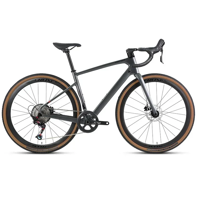 New carbon fiber road bicycle 700*40C 12/24 speed gravel bike full oil disc brake off-road grade Road Racing bicicleta aldult