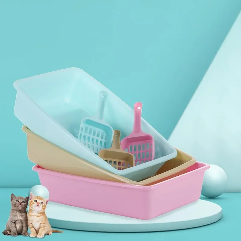 Cat Toilet Litter Box, Closed Litter Box, Plastic Basin, Send Shovel, Cat Potty, Semi-Open