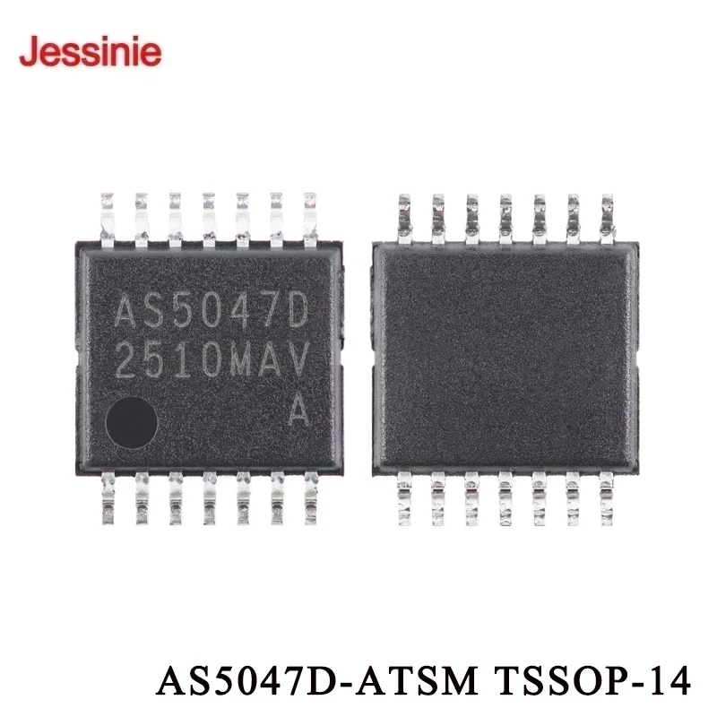 5Pcs/1pc AS5047D-ATSM TSSOP-14 Magnetic Rotary Position Sensor Magnetic Encoder IC