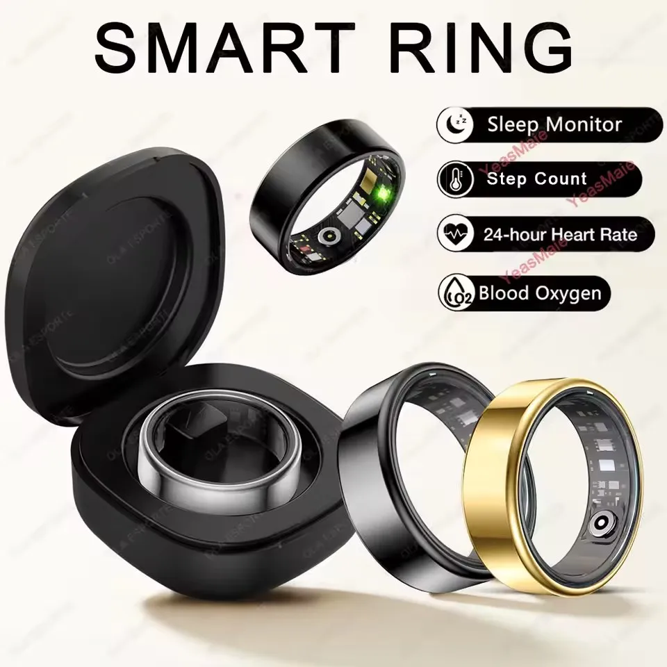 

New Outdoor Sports Waterproof Smart Ring 2026 Heart Rate Multiple Sports Modes Sleep/24Hours Health Monitoring Women's Smartring