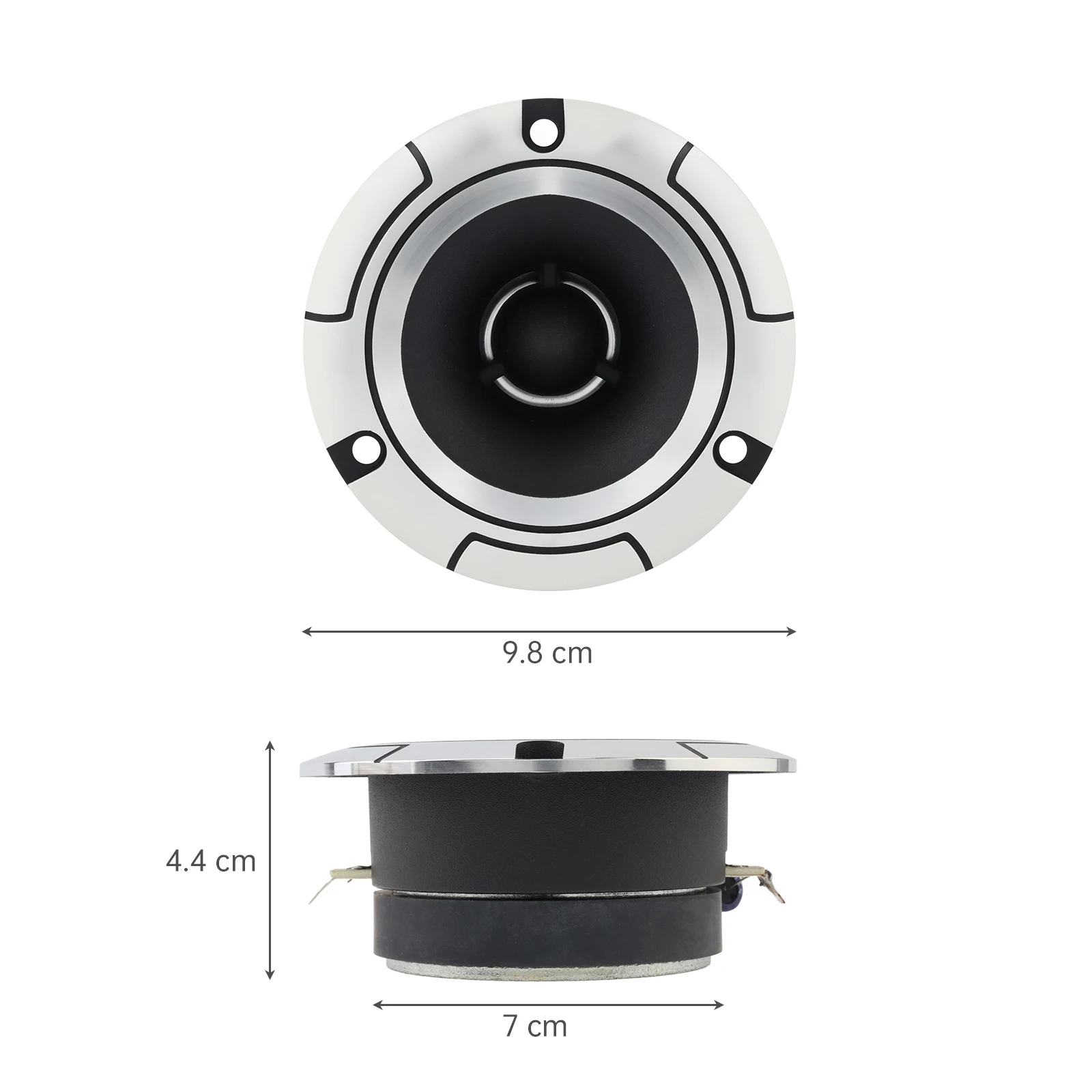 2Pcs 4 inch Titanium Bullet Tweeter Vehicle Auto Car Stereo Audio Speaker Modified High Compression Super Tweeters Loudspeaker