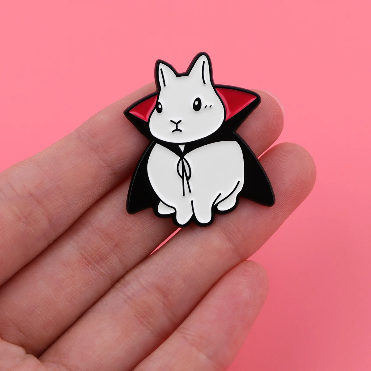 Vampire Rabbit Enamel Pin Horror Movie Brooch Pines Lapel Pins Badge on Backpack Costume Accessories Halloween Jewelry Gifts