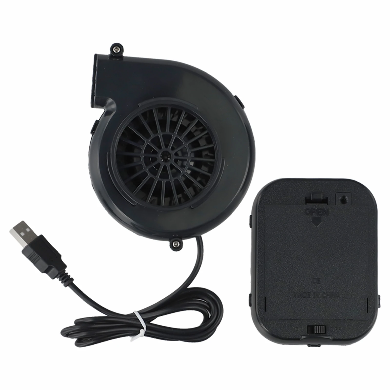 Miniventilador inflable negro de 6V, 8900RPM, muñeca de dibujos animados, disfraz inflable, ventilador centrífugo, bomba de aire sin batería, 1 ud.