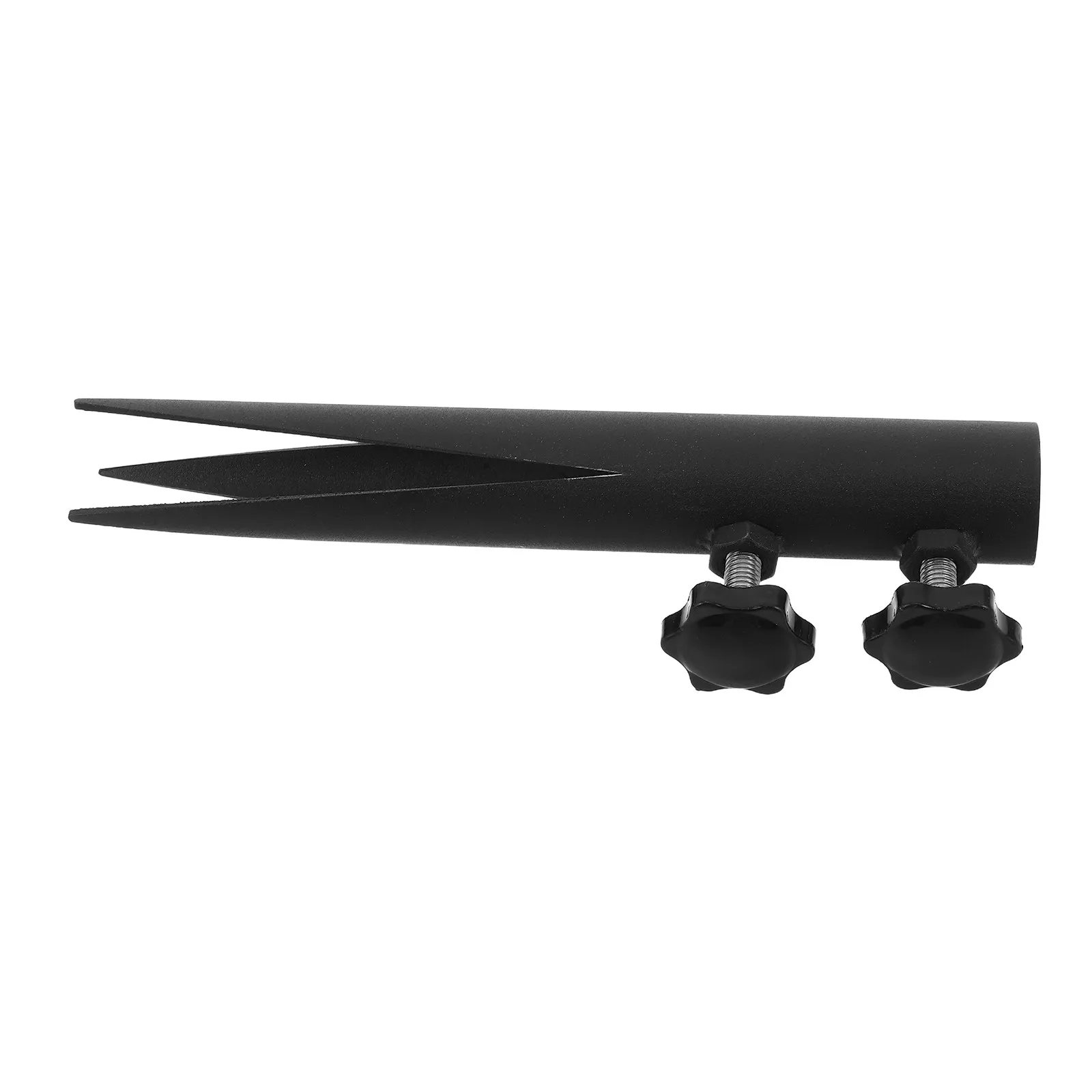 Black Iron Ground Mount Flagpole Holder Heavy Duty Spike Flag Stake Cemetery Grave Marker Memorial Garden Flag Pole Ground Spike