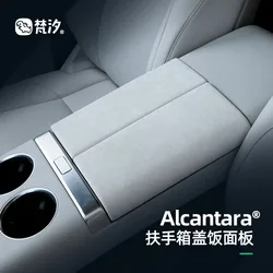 Per LiXiang L7 L9 L8 Alcantara ABS Console centrale bracciolo Box copertura pannello decorativo