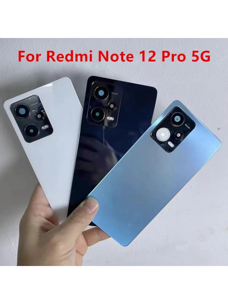 Note12Pro 5G Osłona tylnego panelu baterii do Xiaomi Redmi Note 12 Pro 5G Obudowa tylna Wymiana części zamiennych + obiektyw aparatu — zdjęcie produktu 7