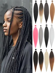Pre-stretched Synthetic Braiding Hair Ombre Professional Easy  Hot Water Setting Soft  Crochet Braid Hair  Extensions