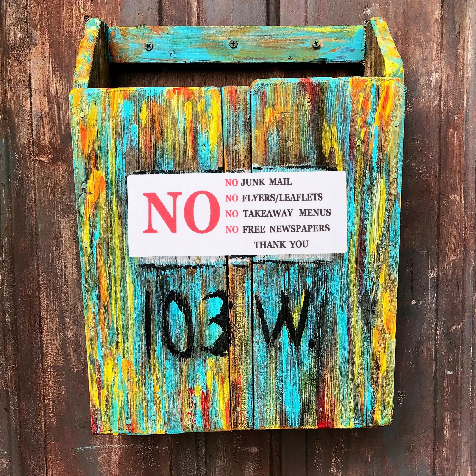 

2Pcs No Junk Mail Sticker Waterproof Outdoor Mailbox Decal Easy Apply Message Sign for Residential Commercial Use