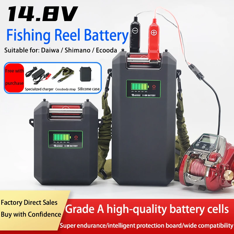 14.8V 6800MAH/20000MAH Electric Fishing Reel Battery Lithium Battery for Daiwa Seaborg BeastMaster Tanacom 1000 Shimano Ecooda