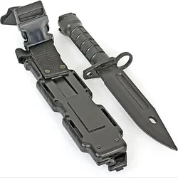 Rubber Knife Training with Sheath, Fake Plastic Dagger, Flexible and Soft Fixed Blade Suitable for Props, Halloween Martial Arts