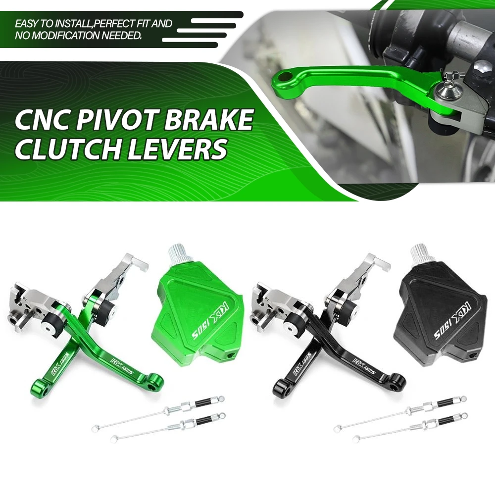 

CNC Pivot Brake Clutch Levers Stunt Clutch Lever Easy Pull Cable System For KAWASAKI KLX150S KLX 150S 2009 2010 2011 2012 2013