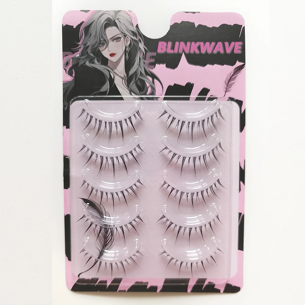 BLINKWAVE manhua cils 5 paires petit diable fée fée cils cils naturels bande dessinée yeux manga cils maquillage coréen