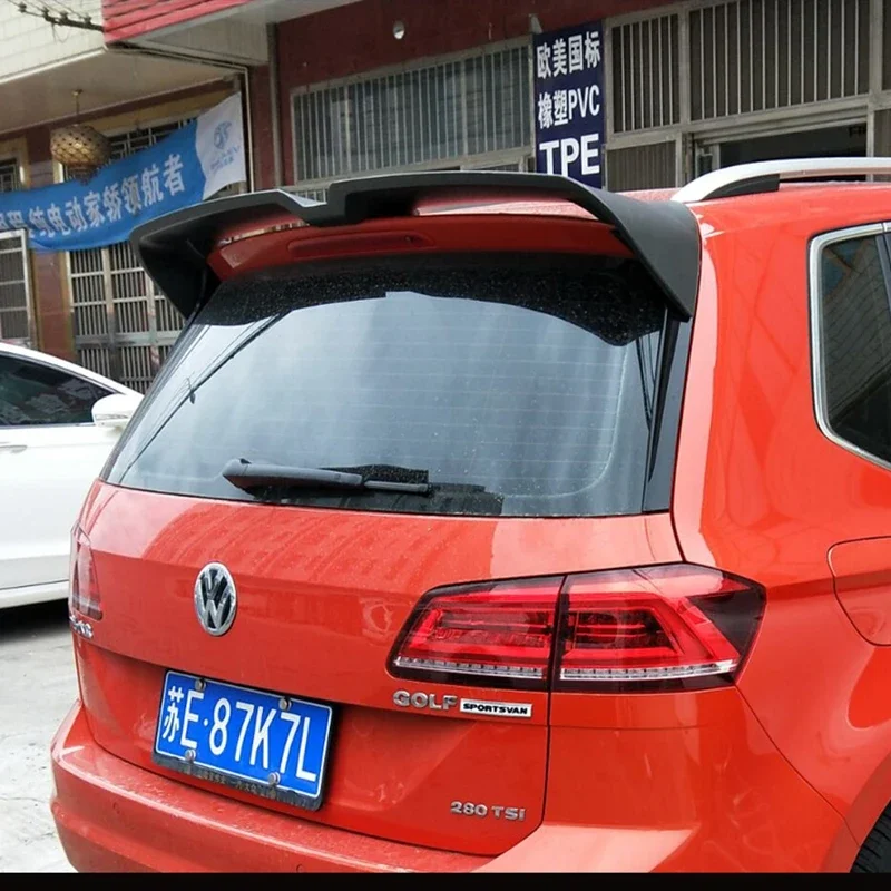 For VW Goif Sportsvan Spoiler Quality ABS Material Car Rear Wing Primer Color Rear Spoiler MK7 2016-2018