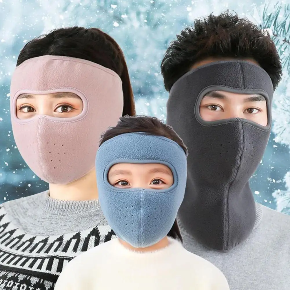 Thermal Thick Face Mask Children Neck Cover Fastener Tape Breathable Cycling Face Mask for Boys Girls