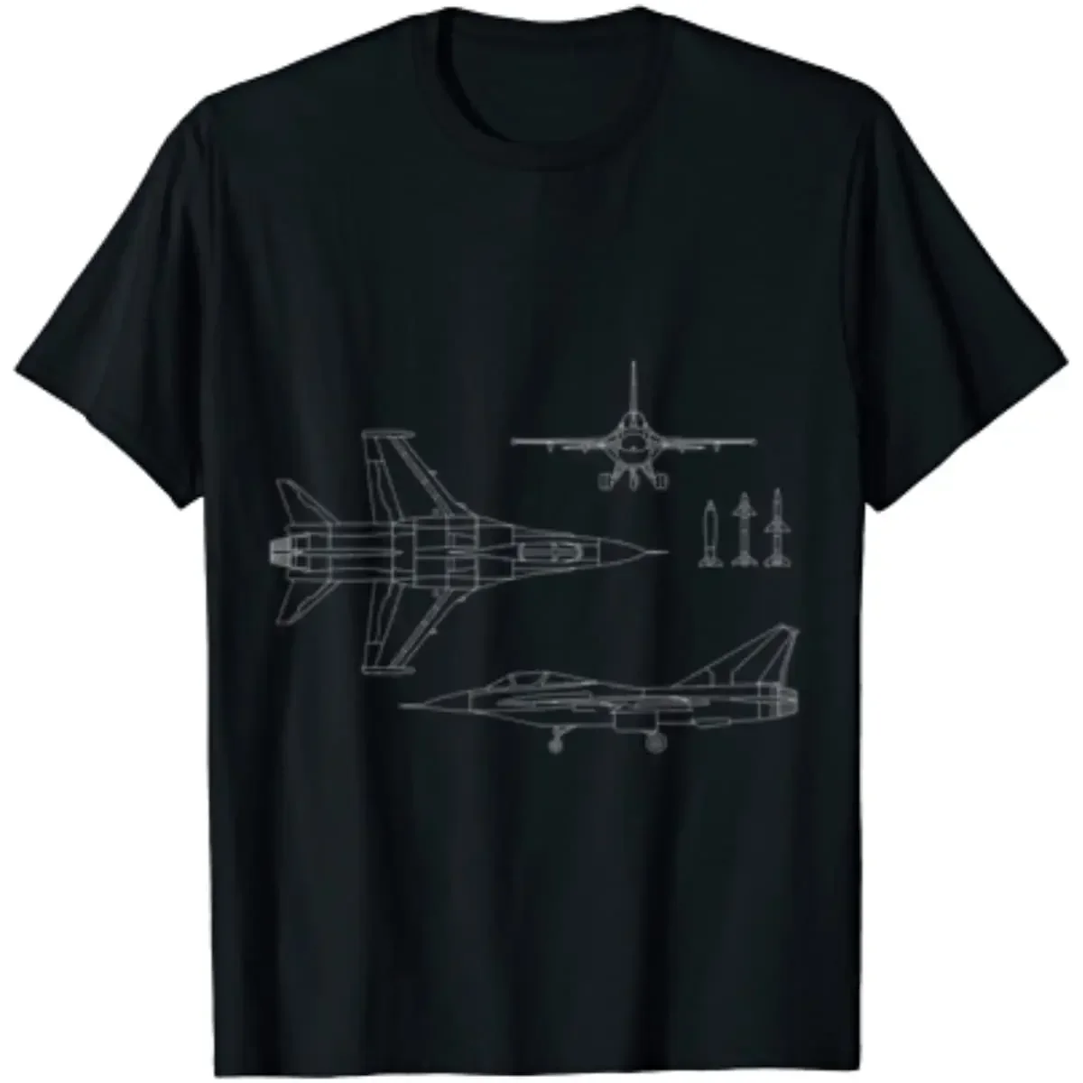 Military Fighter Jet Profile Typhoon Eurofighter Aircraft T-Shirt Short Sleeve Casual Cotton O-Neck Men T Shirt