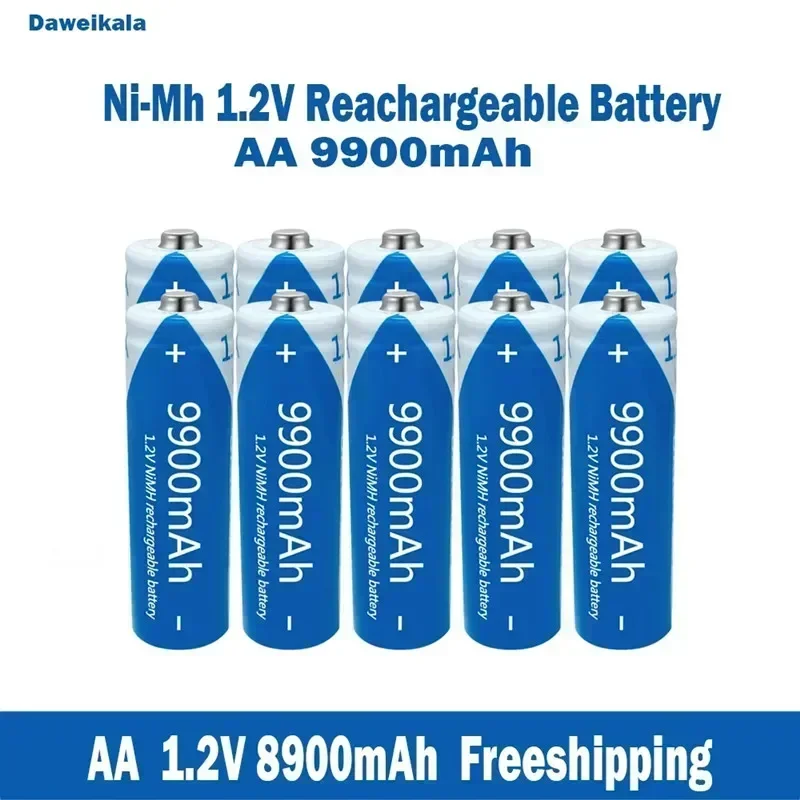 

2024-batería recargable para pistola de temperatura,pila AA de 1,2V,9800mAh, Ni-MH,para ratón de juguete con control remoto