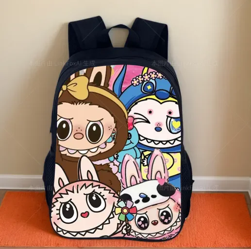 

Children Labubu Lightweight Casual School Book Bag-Student Daily Backpack for Daily Use Knapsack