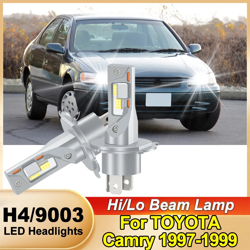 

2 шт. светодиодные фары H4/9003 автомобиля 6000K белые лампы дальнего и ближнего света Canbus без ошибок фары для TOYOTA Camry 1997 1998 1999