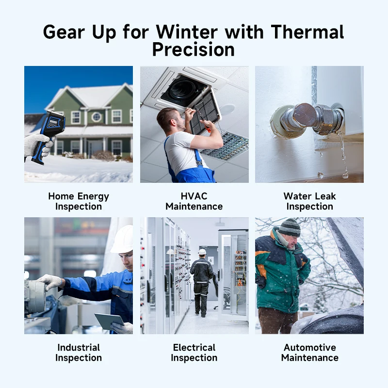 25Hz Refresh Rate Compact and Portable Handheld Infrared Thermal Imager Camera for Electrical Faults Maintenance Tooling