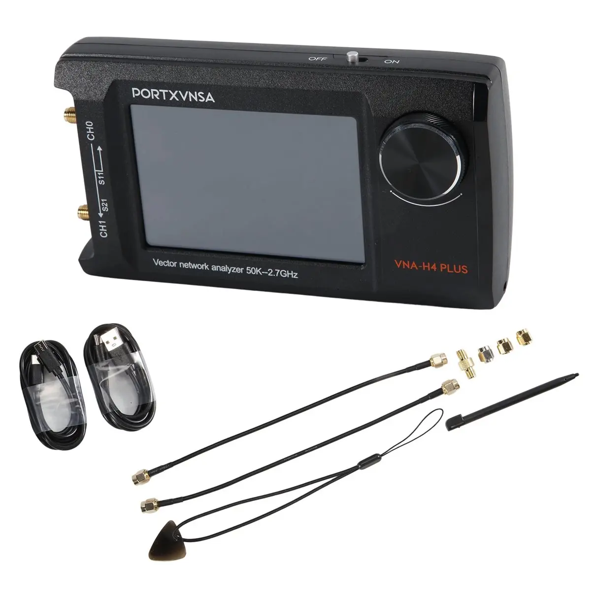 ABGN -H4 Plus Portable Vector Network Antenna Analyzer 4in IPS LCD Display Touch Sreeen 50KHz 2.7GHz Bulid in 5000mAh