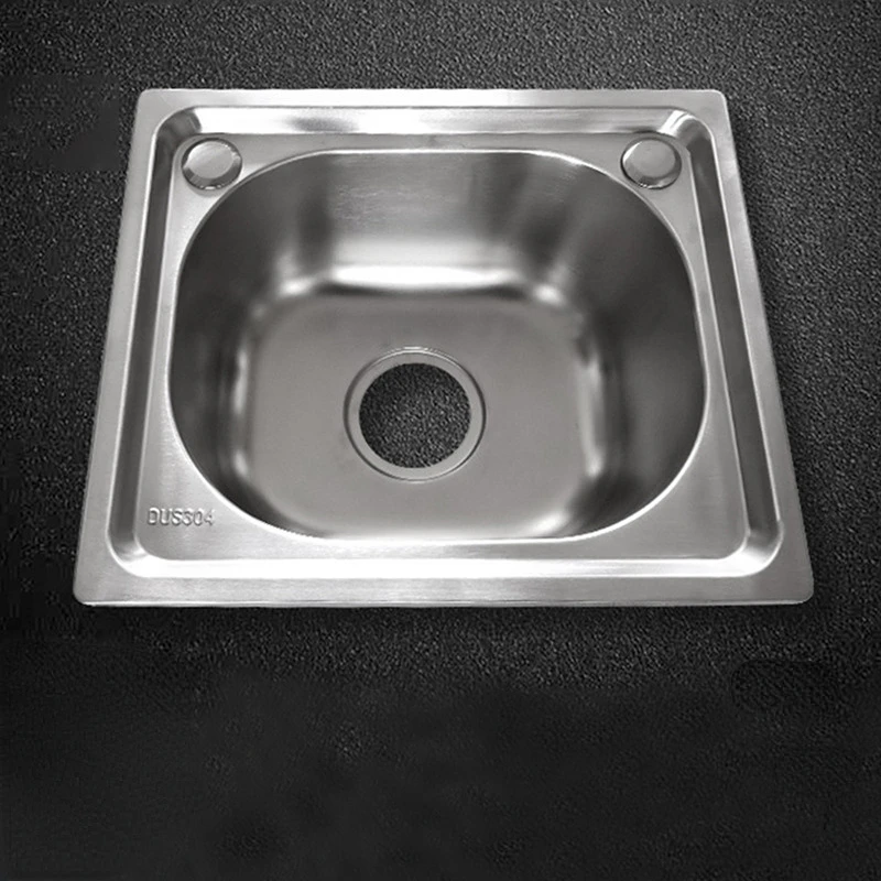 RV Kitchen Stainless Steel Single Sink 201/304 Ship Wash Basin Kitchen Single Sink Vegetable Wash Basin  RV Decoration Sink