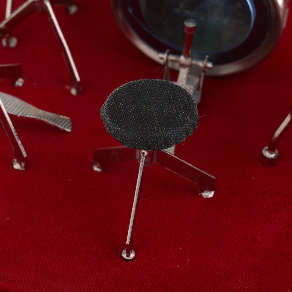 Meubles miniatures pour maison de poupée, décor, ensemble de batterie en cuivre 1/12, modèle d'affichage pour la maison