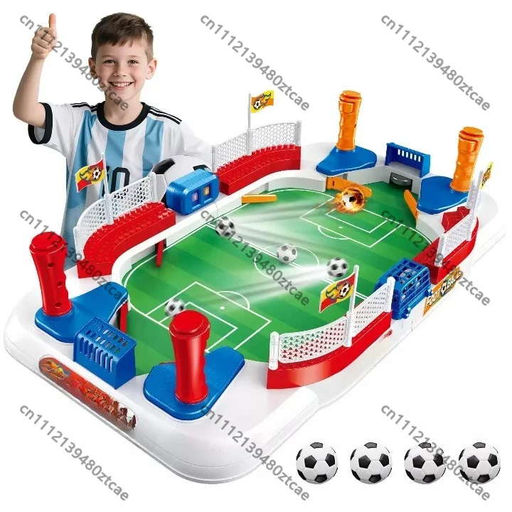 Kids Tabletop Ejection Soccer Game Set 2 Player Battle Football Toy With Storage Box Children Gift