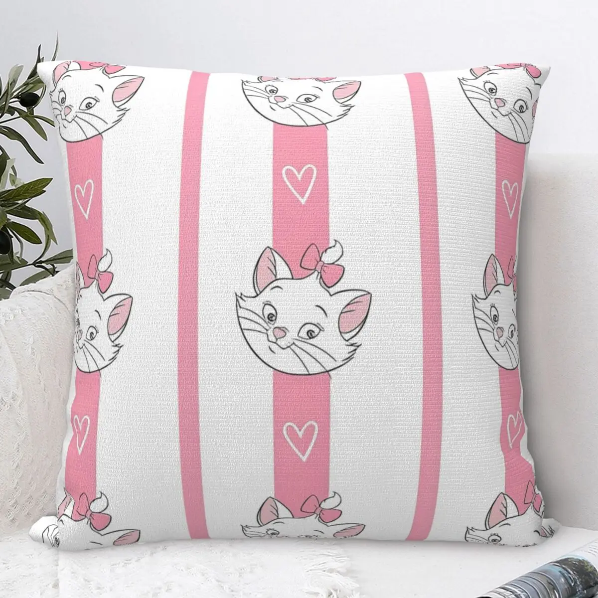

Pillow Case Marie Cat Polyester Pillow Cover Kawaii Cushion Cover Graphic Pillowcases For Living Room Chair