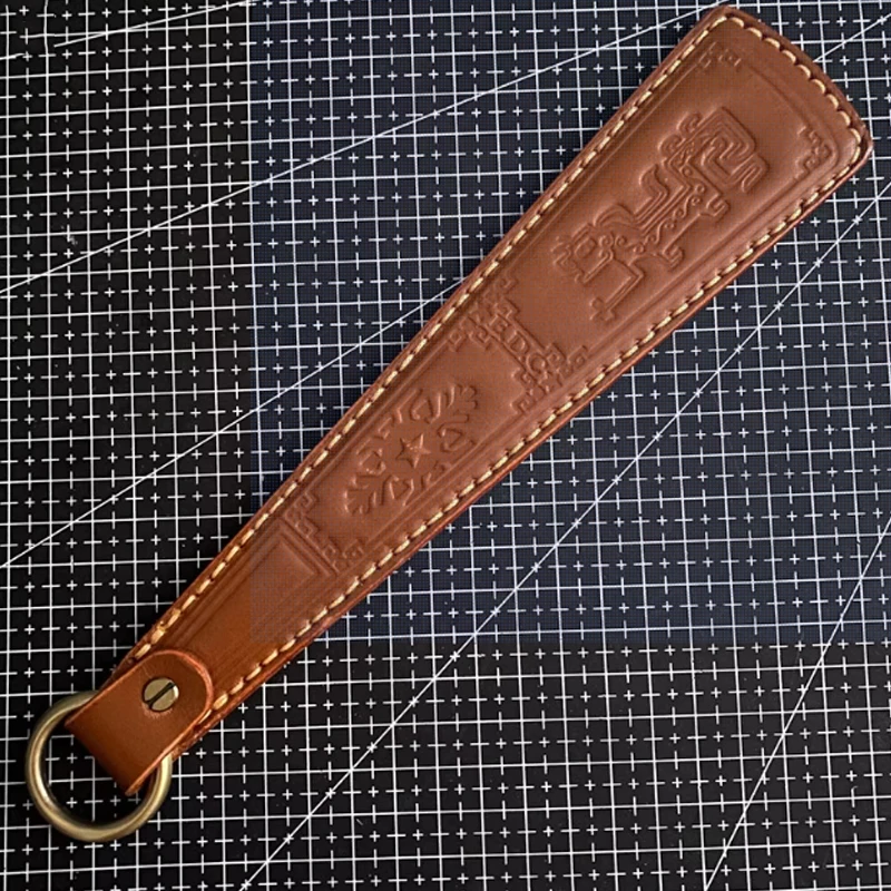 (Build in 2.2mm Steel Plate) Outdoor EDC Portable Self-Defense Leather Racket High Quality Beating Tool