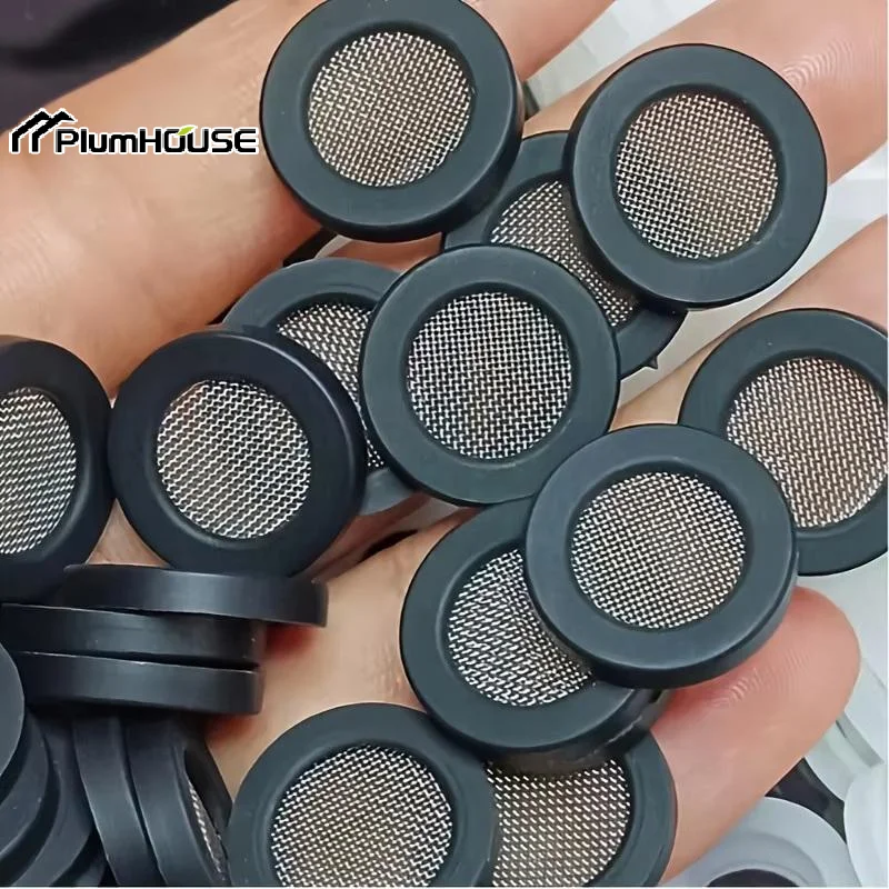 Set Of 20 Plastic Faucet Filter Washers With Stainless Steel Mesh - Easy To Install, No Need For Electric Shower Head Washers