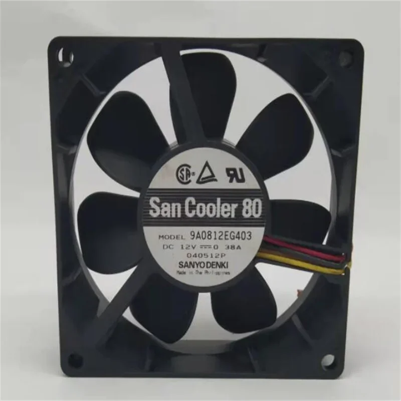 9A0812EG403  12V 0.38A 8025 4-wire temperature-controlled large-volume cooling fan