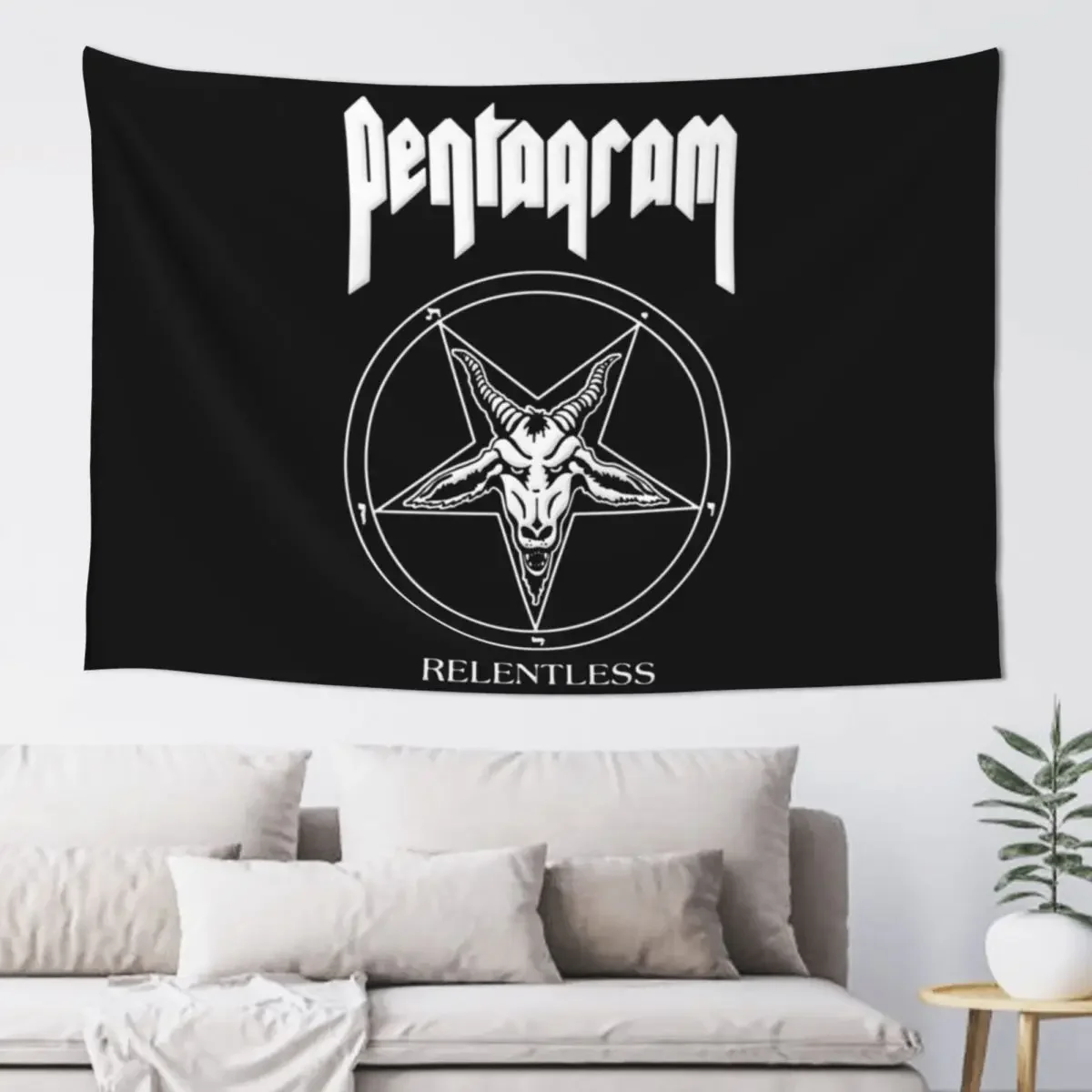 Pentagram Relentless Tapestry Home And Comfort Decor Wall Decoration Items Room Decorations Aesthetic Tapestry