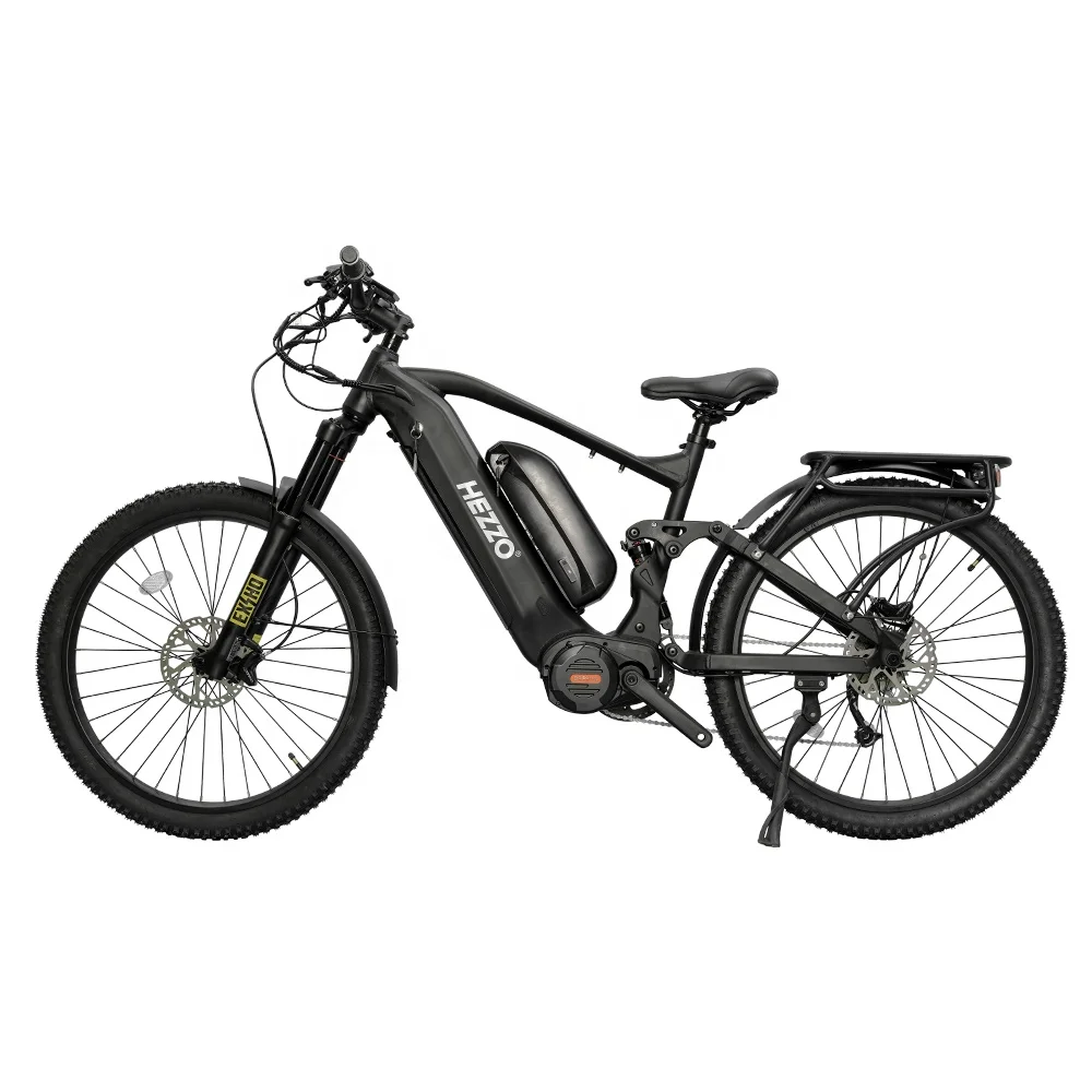 HEZZO 52V 1000w Electric Bicycle BAFANG M620 Mid Drive Ebike 27.5Inch 40Ah SAMSUNG Mountain Ebike 9 Speed 150km Range Emtb